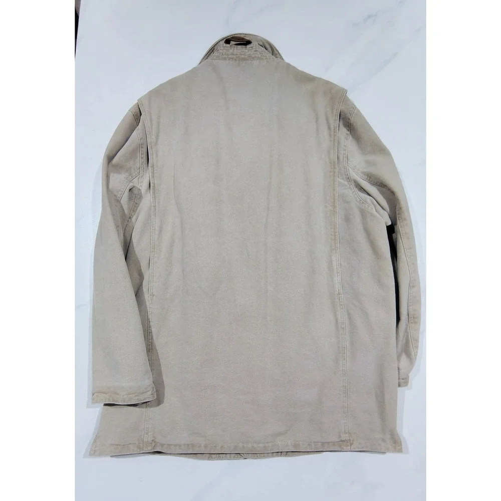 Vintage 80s Banana Republic Jacket  Mens Cotton Canvas Chore  Safari  Field XL